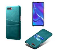 Custodia Cover Per OPPO Ax7 PRO,Copertura protettiva in pelle falsa,Design della borsa di carta con 2 slot per carte dietro,Protezione anti-impronte digitali e anti-caduta-Green