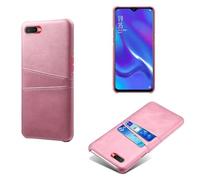 Custodia Cover Per OPPO Ax7 PRO,Copertura protettiva in pelle falsa,Design della borsa di carta con 2 slot per carte dietro,Protezione anti-impronte digitali e anti-caduta-Pink