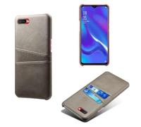 Custodia Cover Per OPPO Ax7 PRO,Copertura protettiva in pelle falsa,Design della borsa di carta con 2 slot per carte dietro,Protezione anti-impronte digitali e anti-caduta-Grey