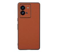 Custodia Cover Per VIVO iQOO 10 PRO,Surface Raised grain design,Anti caduta protezione,Anti impronte digitali,Anti graffi,plastica morbida imitazione pelle aspetto -Orange