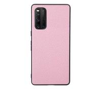 Custodia Cover Per VIVO iQOO NEO3,Surface Raised grain design,Anti caduta protezione,Anti impronte digitali,Anti graffi,plastica morbida imitazione pelle aspetto -Pink