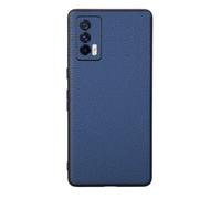 Custodia Cover Per VIVO iQOO NEO5,Surface Raised grain design,Anti caduta protezione,Anti impronte digitali,Anti graffi,plastica morbida imitazione pelle aspetto -Blue