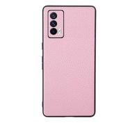 Custodia Cover Per VIVO iQOO NEO5,Surface Raised grain design,Anti caduta protezione,Anti impronte digitali,Anti graffi,plastica morbida imitazione pelle aspetto -Pink