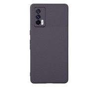 Custodia Cover Per VIVO iQOO NEO5,Surface Raised grain design,Anti caduta protezione,Anti impronte digitali,Anti graffi,plastica morbida imitazione pelle aspetto -Grey