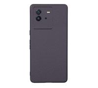 Custodia Cover Per VIVO iQOO NEO6,Surface Raised grain design,Anti caduta protezione,Anti impronte digitali,Anti graffi,plastica morbida imitazione pelle aspetto -Grey