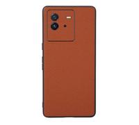 Custodia Cover Per VIVO iQOO NEO6,Surface Raised grain design,Anti caduta protezione,Anti impronte digitali,Anti graffi,plastica morbida imitazione pelle aspetto -Orange
