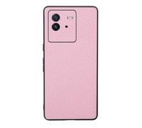 Custodia Cover Per VIVO iQOO NEO6,Surface Raised grain design,Anti caduta protezione,Anti impronte digitali,Anti graffi,plastica morbida imitazione pelle aspetto -Pink