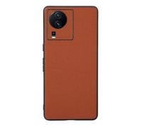 Custodia Cover Per VIVO iQOO NEO7,Surface Raised grain design,Anti caduta protezione,Anti impronte digitali,Anti graffi,plastica morbida imitazione pelle aspetto -Orange