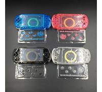 Custodia Cover Shell con pulsanti Cacciaviti per PSP 1000 1001 (Nero Trasparente)