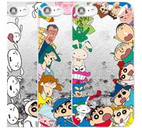 Custodia Crayon Shin-Chan Circle Glitter per Galaxy S24 S23 S22 Plus Ultra