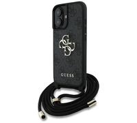 Custodia Crossbody Guess 4G Big Logo Cord Stap per iPhone 16 nero - Nouvo