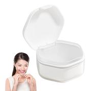 Custodia da bagno per protesi dentarie bicchieri per immergere protesi | Contenitore portatile per protesi a prova di perdite con coperchio | Custodia impermeabile per la pulizia dentaria