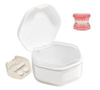 Custodia da bagno per protesi dentarie bicchieri per immergere protesi | per protesi a prova di perdite con coperchio Bagno portatile per protesi - Custodia impermeabile