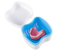 Custodia da bagno protesica - Vasca da bagno protesica, custodia per protesi, contenitore con cestino, custodia per la pulizia del supporto, protezione perfetta per protesi notturne, capezzoli, scudo