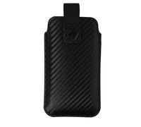Custodia da Cintura per Smartphone Effetto Carbonio Taglia XXL Forcell Nera