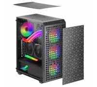 Custodia da gaming Mars Gaming MC-MAG - Doppia griglia magnetica - Vetro temperato - 3 ventole RGB - Supporto raffreddamento a NEW