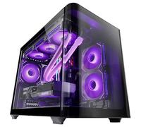 Custodia da gioco Mars Gaming MC-FUSIONM Micro-ATX in vetro temperato a doppia camera curva continua nera