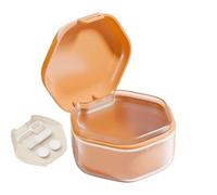 Custodia da protezione - Custodia per la pulizia del fermo, bagno di protesi portatili a prova con coperchio a scatto | Contenitore di denti falsi per ammollo giornaliero, scatola di fermo impermeabil