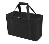 Custodia da trasporto per 56 pezzi di legno martellato grande, borsa organizer compatibile con blocchi di legno giganti, 45,5 x 20,5 x 30,5 cm, borsa portaoggetti in tessuto Oxford nero per pezzi da