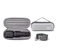 Custodia da trasporto per Insta360 Luna Ultra, custodia rigida da viaggio impermeabile portatile con tracolla e tasca in rete per accessori Luna Ultra Creator Bundle, Argento con cinghie, Custodia per