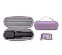 Custodia da trasporto per Insta360 Luna Ultra, custodia rigida da viaggio impermeabile portatile con tracolla e tasca in rete per accessori Luna Ultra Creator Bundle, Viola con cinghie, Custodia per