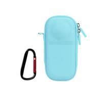 Custodia da trasporto per Insta360 X5, custodia per fotocamera Insta360 X5, borsa impermeabile in PU con protezione per obiettivo e gancio a moschettone, custodia da viaggio compatta, Blu, Unisex