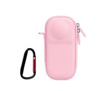 Custodia da trasporto per Insta360 X5, custodia per fotocamera Insta360 X5, borsa impermeabile in PU con protezione per obiettivo e gancio a moschettone, custodia da viaggio compatta, rosa, Unisex
