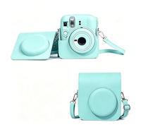 Custodia da trasporto per Instax Mini 13, custodia protettiva in pelle PU con tracolla, organizer da viaggio portatile per fotocamera istantanea Mini 13, Verde, Custodia per Instax Mini 13