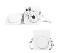 Custodia da trasporto per Instax Mini 13, custodia protettiva in pelle PU con tracolla, organizer da viaggio portatile per fotocamera istantanea Mini 13, bianco, Custodia per Instax Mini 13