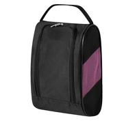 Custodia da trasporto per scarpe da golf, borsa per scarpe da golf, borsa per il trasporto con cerniera con ventilazione, borse traspiranti per tees, palline, Rosa, riferimento alla descrizione
