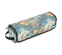 Custodia da viaggio 2 in 1 con simpatico pappagallino, con tappetino in ferro, strumenti di riscaldamento, borsa organizer da viaggio per ferri da stiro, piastre, ferri arricciacapelli, custodia per