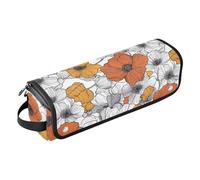 Custodia da viaggio 2 in 1 per ferro arricciacapelli con cuscinetto resistente al calore, custodia da viaggio per piastre, piastre e arricciacapelli, Macedonia del Nord, papaveri, fiori estivi da