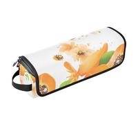 Custodia da viaggio 2 in 1 per ferro arricciacapelli con tappetino rimovibile resistente al calore, borsa organizer da viaggio per utensili caldi e accessori per la cura dei capelli, papaia dolce