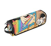 Custodia da viaggio 2 in 1 per ferro arricciacapelli e tappetino resistente al calore con cerniera, grande capacità, organizer per piastre da stiro, piastre, arricciacapelli, pollo, arcobaleno, strano