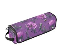 Custodia da viaggio 2 in 1 per ferro arricciacapelli e tappetino resistente al calore con cerniera, organizer portatile per arricciacapelli, piastra per capelli piatti, Safari Portulaca Grandiflora