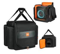Custodia da viaggio compatibile con JBL Partybox Encore Essential, borsa portatile per altoparlante adatta per Encore con tracolla, tasche extra per microfono, caricabatterie, accessori, nero