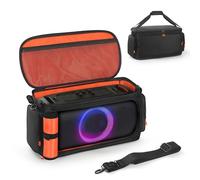 Custodia da viaggio compatibile con JBL PartyBox On The Go 2/On-The-Go/Essential, borsa protettiva imbottita con accesso multilato, tasca esterna per microfono e tracolla