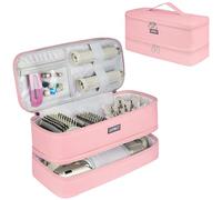 Custodia da viaggio compatibile con styler/asciugacapelli Shark Flexstyle, a doppio strato, compatibile con Dyson Airwrap Styler/asciugacapelli Supersonic e accessori, rosa (solo borsa)