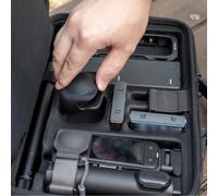 Custodia da viaggio in PU nera per fotocamera Insta360 X5 con compatibilità tre