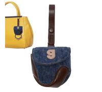 Custodia da viaggio per auricolari, custodia per il trasporto di auricolari, borsa estetica vintage, custodia da baseball, offre una protezione elegante e pratica per gli, differenza di 1-2