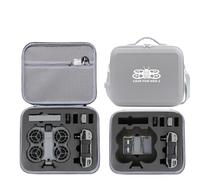 Custodia da viaggio per DJI Neo 2 Fly More Combo Accessori, borsa a tracolla portatile in PU per DJI Neo 2, compatibile con telecomando RC-N3 e hub di ricarica della batteria, Grigio con motivo