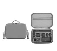 Custodia da viaggio per DJI Osmo Action 6 Creator Bundle, borsa portaoggetti di grande capacità, organizer portatile, impermeabile, scatola protettiva in PU per fotocamera Osmo Action 6, grigio