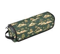 Custodia da viaggio per ferro arricciacapelli 2 in 1 con motivo bonsai e tappetino resistente al calore, organizer per strumenti per capelli, per ferri da stiro, piastre e arricciacapelli, essenziale