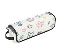 Custodia da viaggio per ferro arricciacapelli 2 in 1 con tappetino in ferro, organizer per strumenti per capelli di grande capacità, per ferro arricciacapelli, piastra per capelli piatti, dopamina