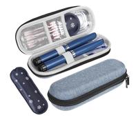 Custodia da viaggio per insulina per medicinali diabetici, con 1 borsa di ghiaccio, organizer isolato per insuline, penne e altri prodotti per diabetici
