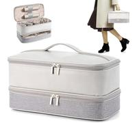 Custodia da viaggio per lo stile Shark Flex, a doppio strato, per accessori per capelli e accessori, organizer per asciugacapelli e styler, borsa da viaggio portatile per styler e accessori, bianco, 1