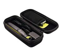 Custodia da viaggio per Philips Norelco OneBlade 360 Face, Micro Touch Solo/Braun Series XT5/King C. Gillette, kit per la cura della barba elettrico ibrido (nero), Nero