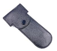 Custodia da viaggio per rasoio di sicurezza a doppia lama Parker - Custodia in pelle con chiusura a scatto - Compatibile con rasoi di sicurezza a doppia lama Parker, Merkur e tutti i modelli standard.