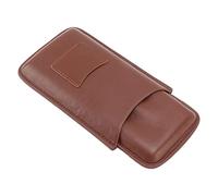 Custodia da viaggio per sigari piccola Portasigari Custodia per sigari in pelle Portatile Humidor per sigari a 3 dita Custodia per am dei sigari e tasca pe agliasigari (Marr)