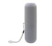 Custodia da viaggio per spazzolino da denti e dentifricio, antipolvere, porta spazzolino da denti da viaggio, per viaggi, campeggio, viaggi d'affari e scuola, grigio, Refer to , Unisex